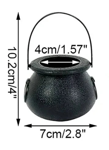 Trendbay 6-Piece Mini Halloween Witch Cauldron Decoration