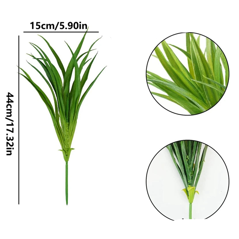 Trendbay Artificial Spring Grass Plant Set Silk & Plastic Decor Stems