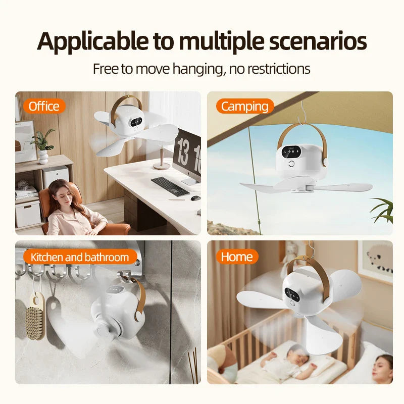 Trendbay Portable Rechargeable Ceiling Canopy Fan
