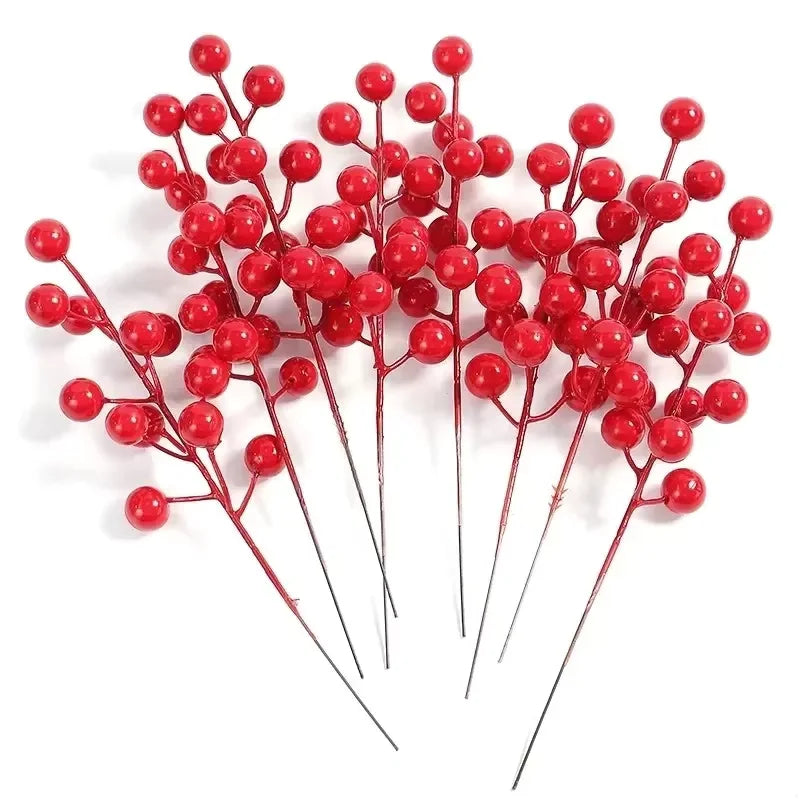 Trendbay 5-Piece Christmas Red Berry Branch Decorations