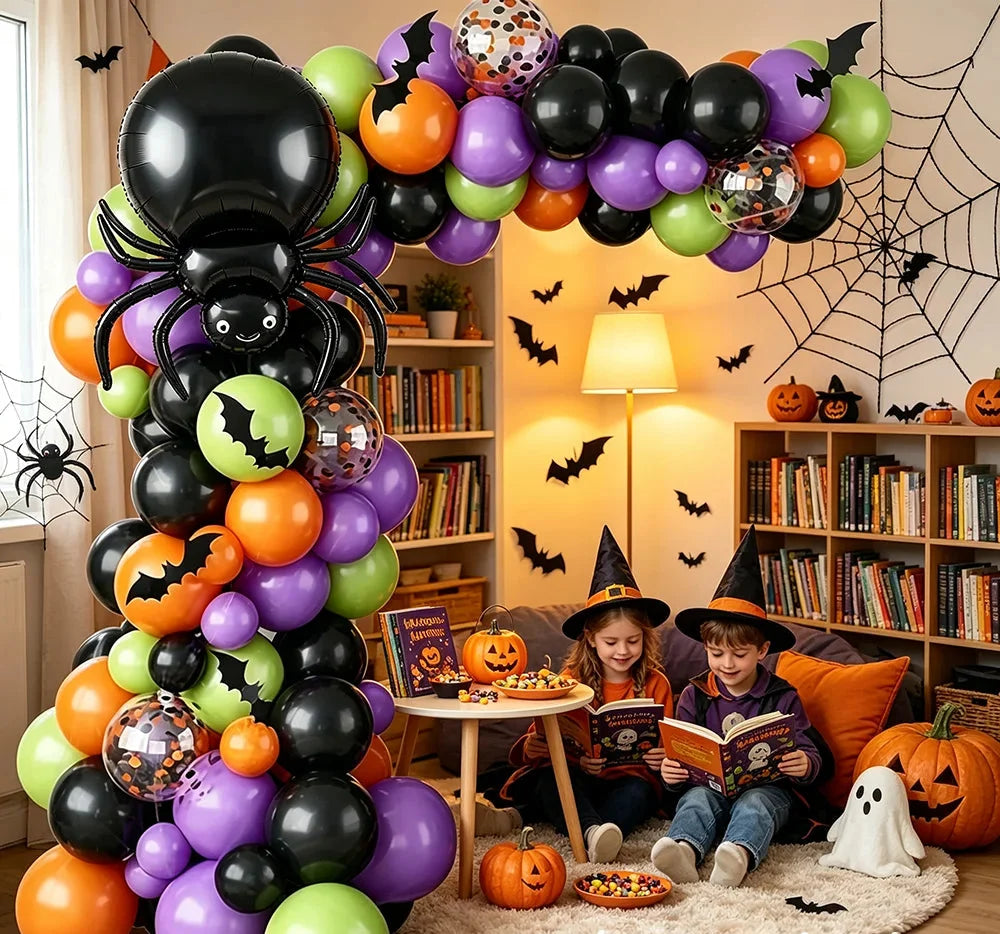 Trendbay 125-Piece Halloween Balloon Garland Arch Kit