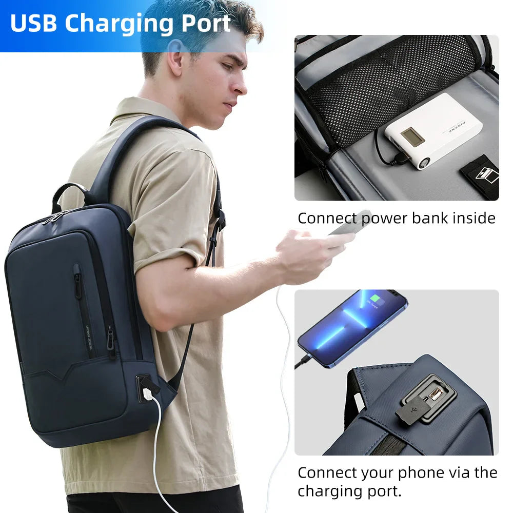 Trendbay Slim Waterproof Laptop Backpack 15.6