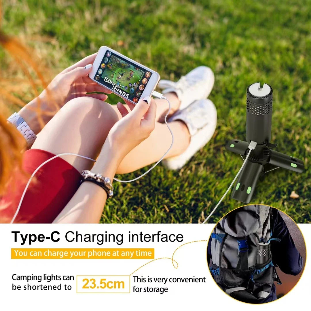 Trendbay 10000mAh Telescopic Camping Light with Magnetic Tripod