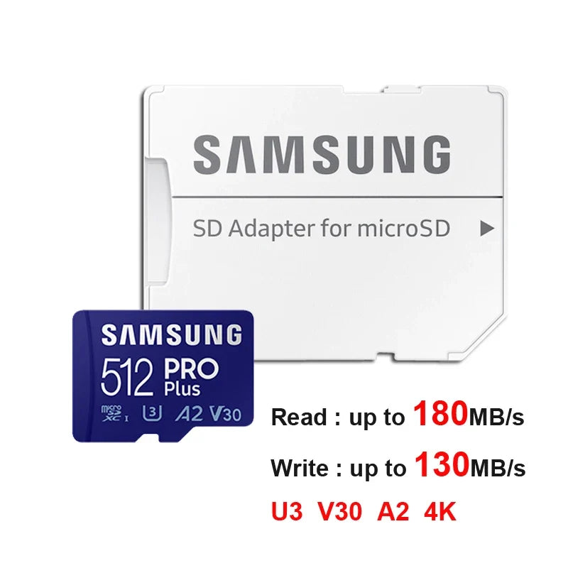 Trendbay PRO Plus 512GB MicroSD Memory Card with SD Adapter