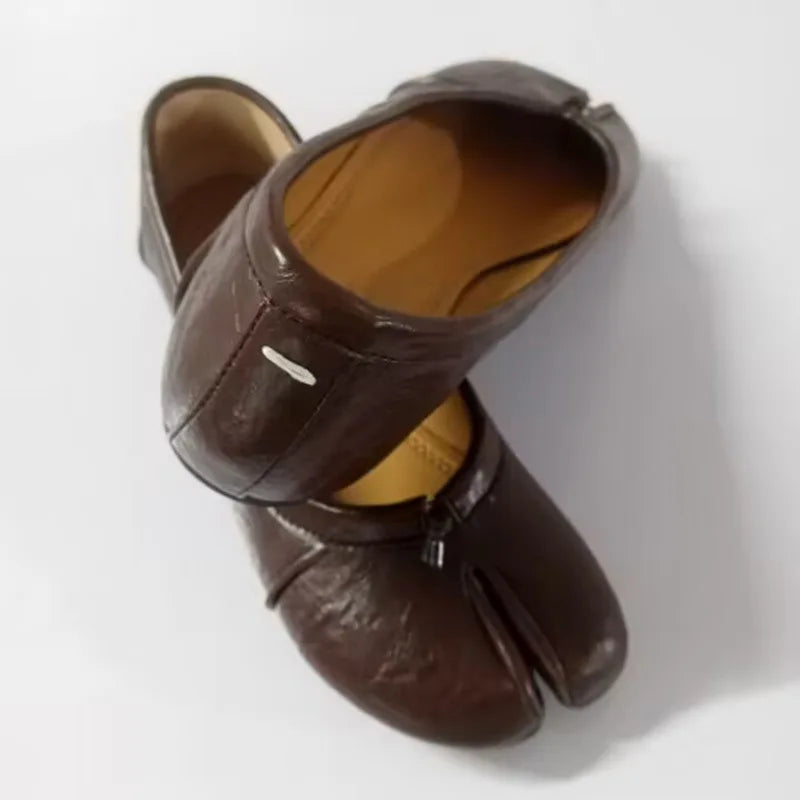 Trendbay Women's Split-Toe Leather Mules
