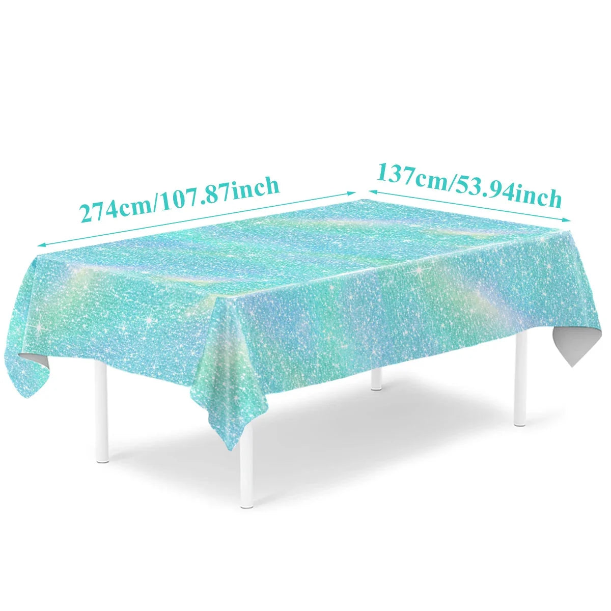 Trendbay Blue Laser Disposable Tablecloth – 274 × 137CM