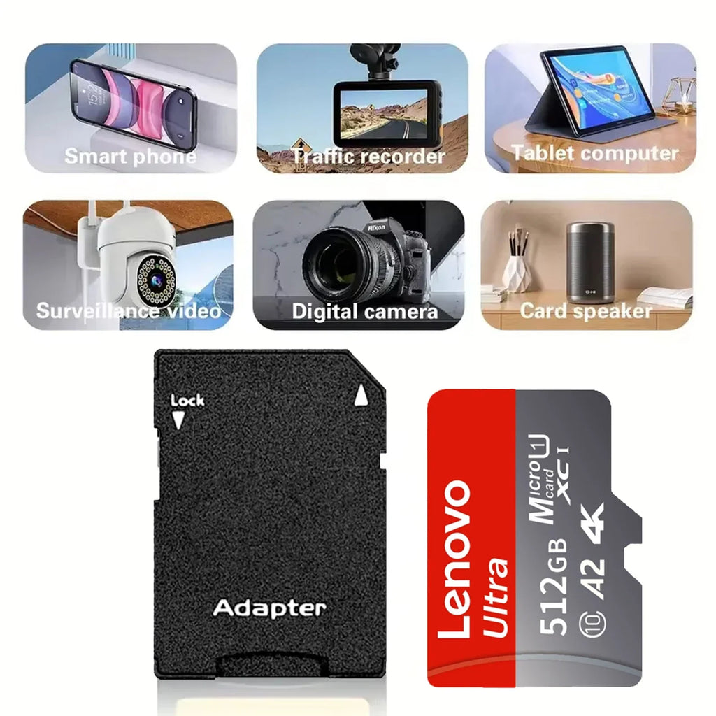 Trendbay 512GB MicroSD Memory Card with SD Adapter UHS U3 Class 10 A2