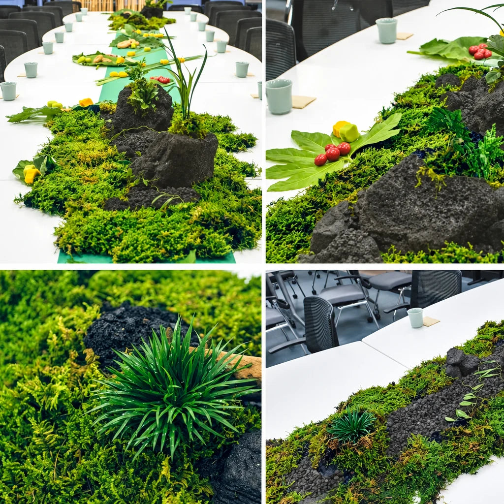 Trendbay 10G Artificial Moss Green Decorative Faux Moss for Potted Plants