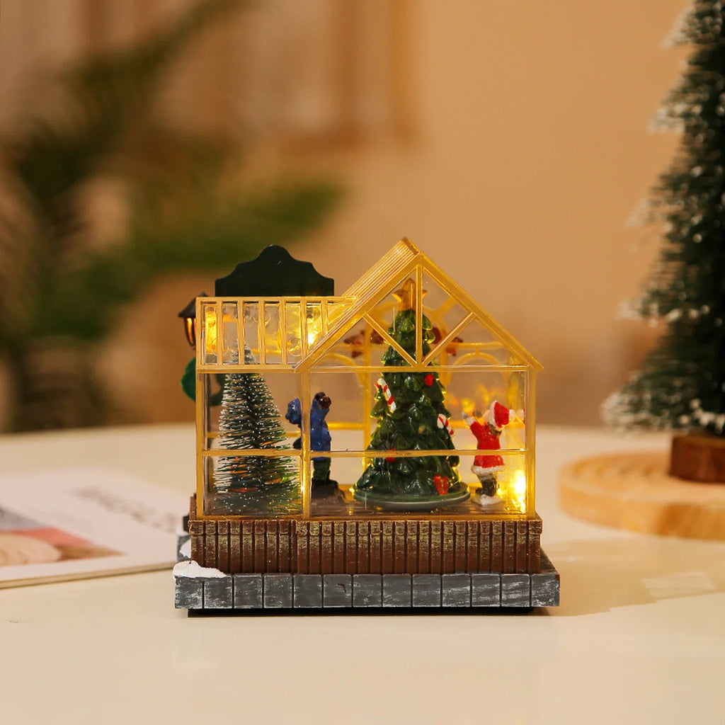 Trendbay Lighted Christmas Village House with Music