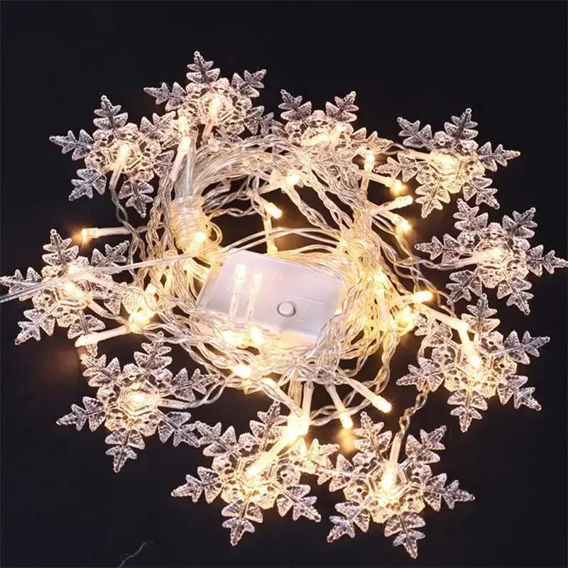 Trendbay 3.2M Warm White LED Snowflake Curtain Lights