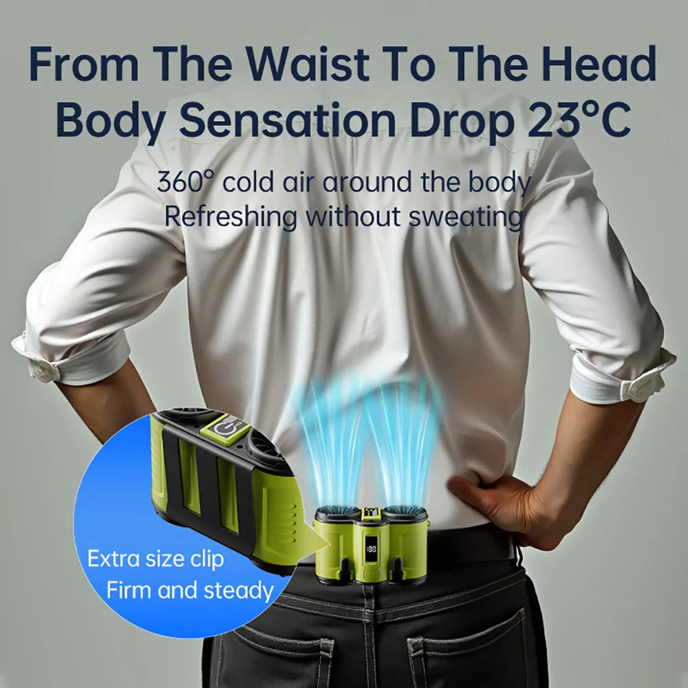Trendbay 10000mAh Outdoor Hanging Waist Fan