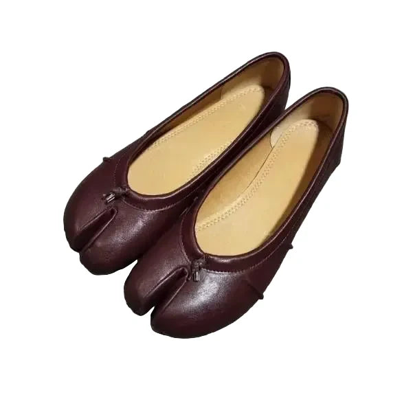 Trendbay Women's Split-Toe Leather Mules