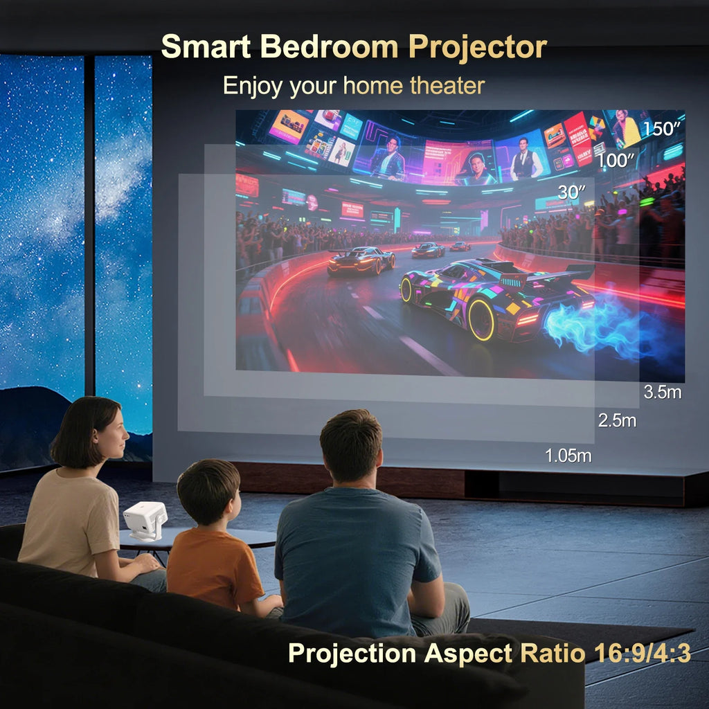 Trendbay TP350 Smart Projector – Native 1080P 650ANSI Android 13 with Auto Focus