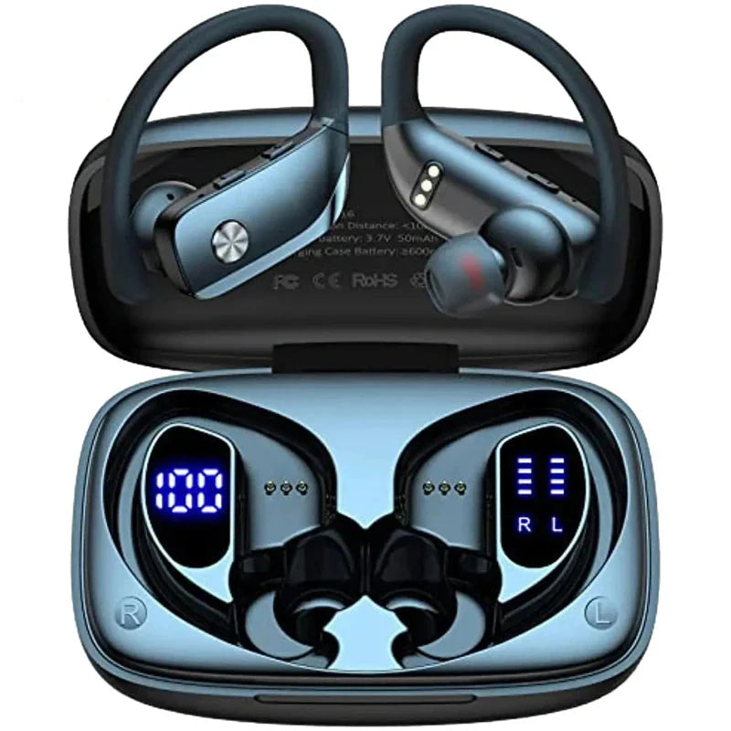 Trendbay Wireless Bluetooth EarHook Headset with LED Display