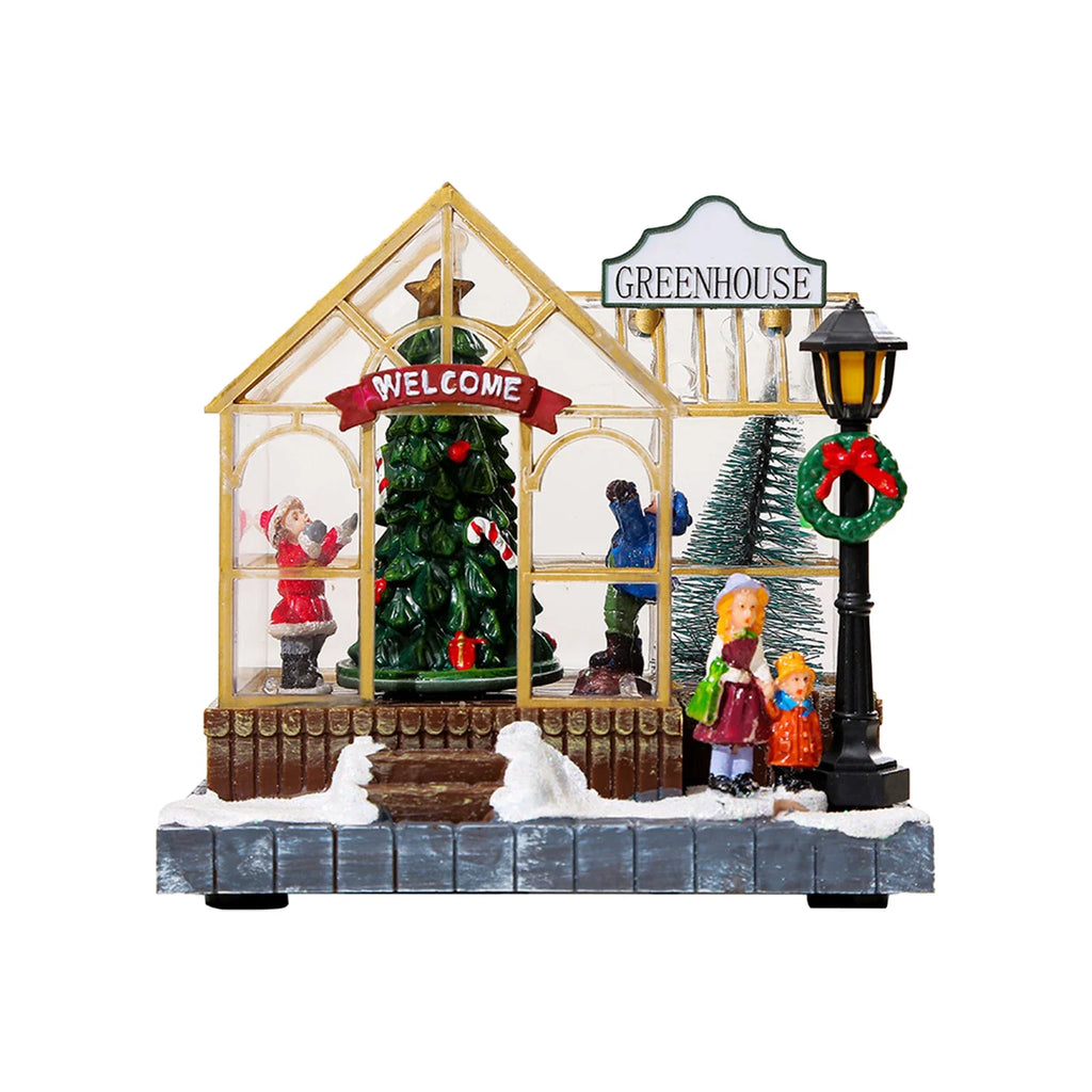 Trendbay Lighted Christmas Village House with Music