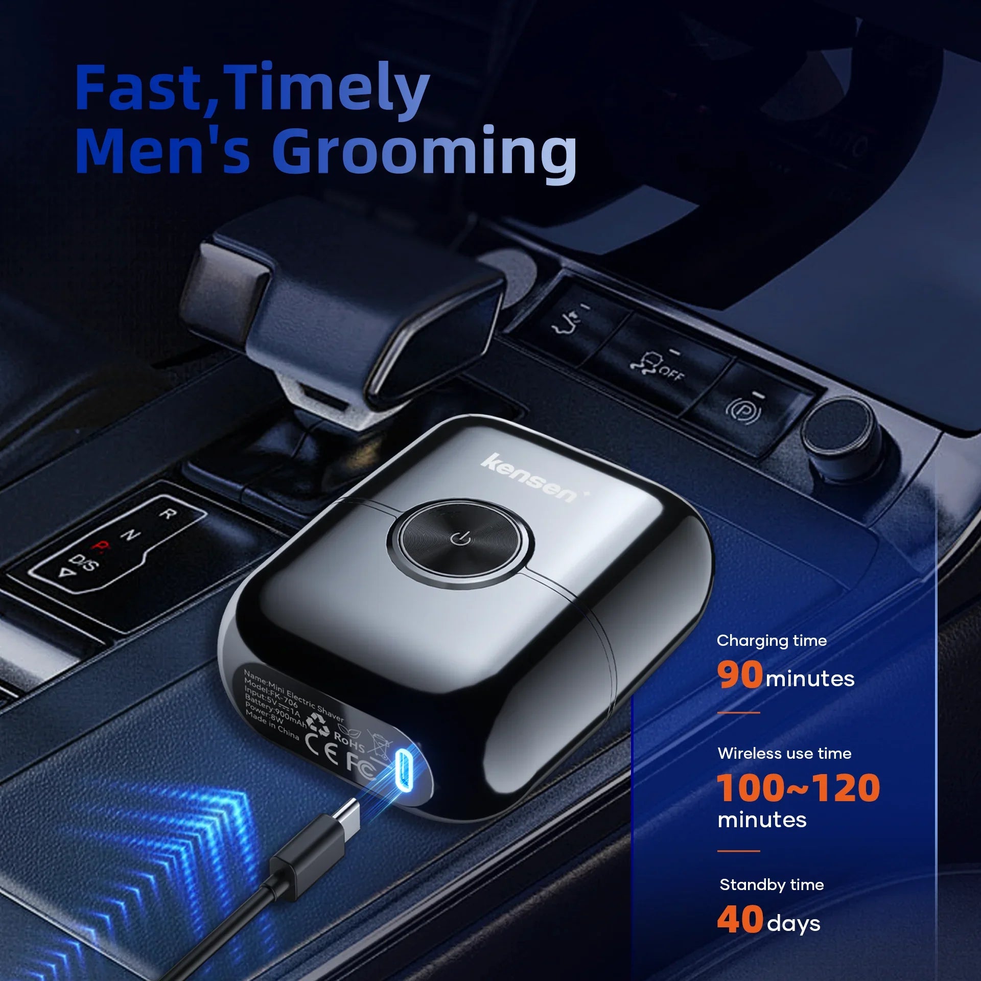 Trendbay 4D Floating Blade Mini Electric Shaver for Men