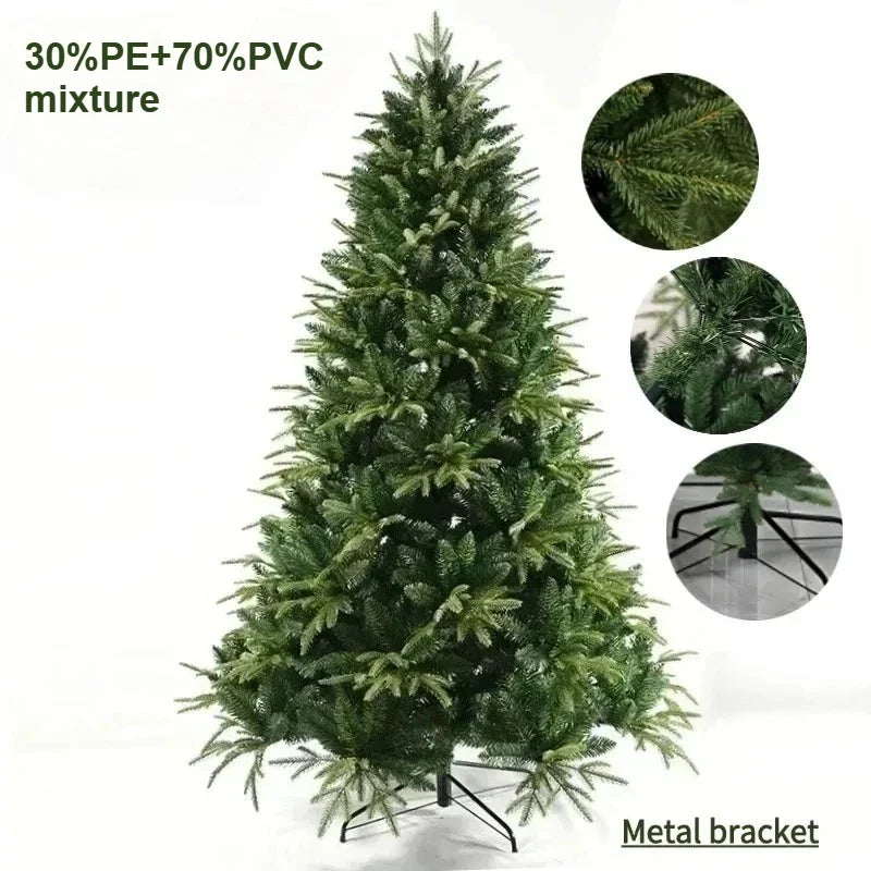 Trendbay PE+PVC Artificial Christmas Tree with LED Lights