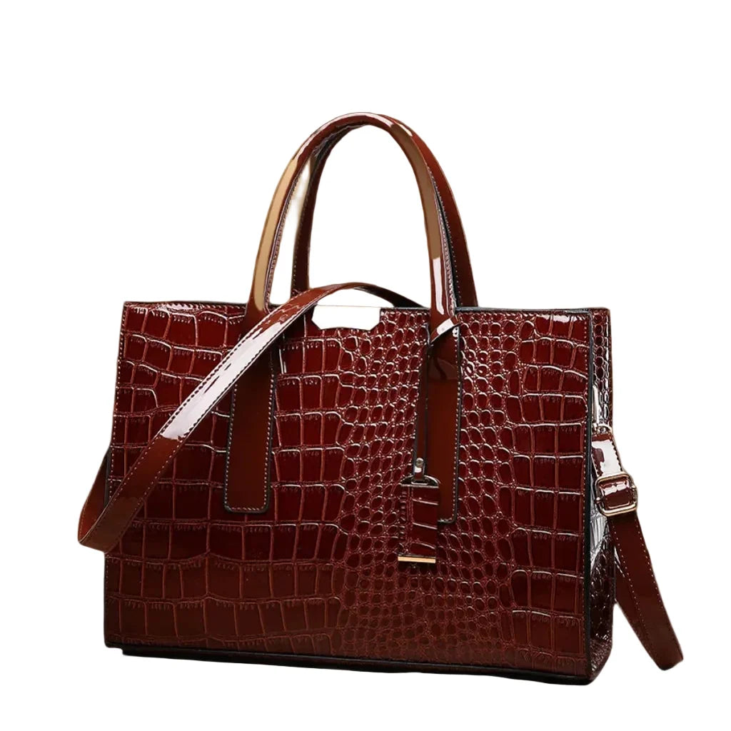 Trendbay Women's Crocodile Pattern Tote Bag