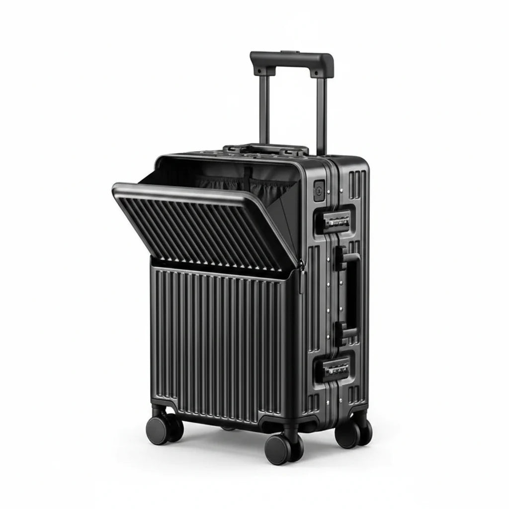 Trendbay Front-Opening Laptop Carry-On Suitcase with USB Charging Port – 20/24/26 Inch