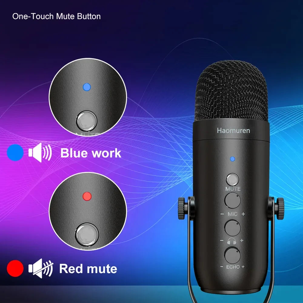 Trendbay USB Streaming Microphone Kit Cardioid Condenser with Boom Arm