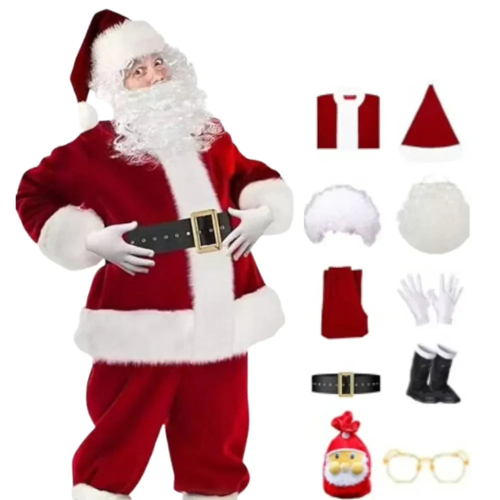 Trendbay Men's Santa Claus Christmas Costume Set Adult 4XL