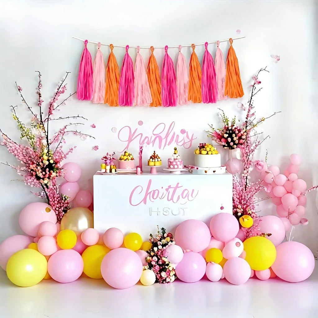 Trendbay 15-Piece 14-Inch / 35CM Vibrant Tassel Garland Banners