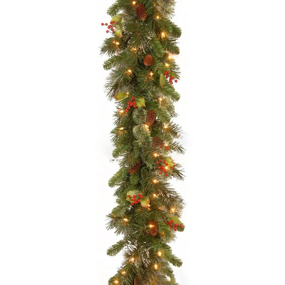 Trendbay Christmas Garland with Pinecones and Red Berries