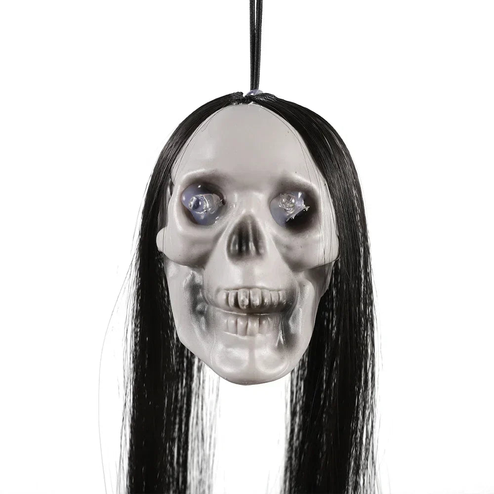 Trendbay Halloween Hanging Long-Hair Ghost Skeleton LED Pendant 1Pcs