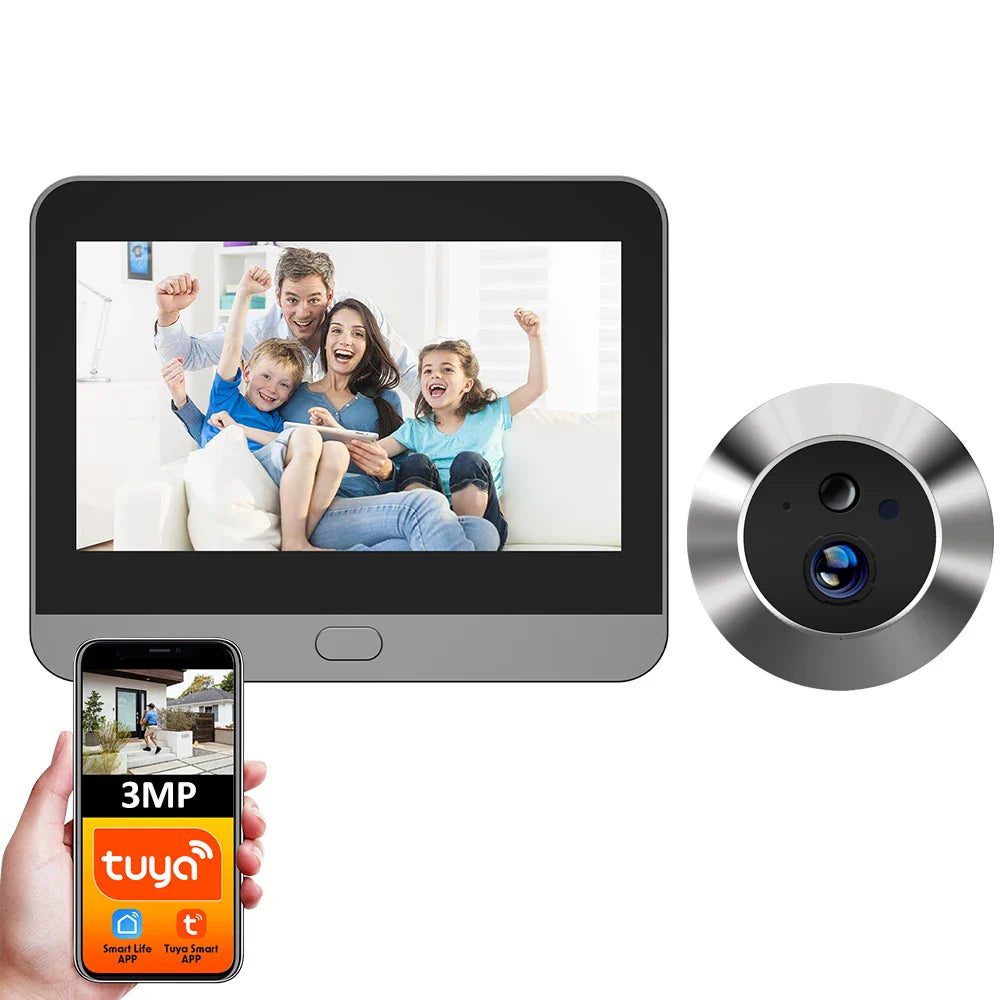 Trendbay Wide-Angle WiFi Digital Peephole Door Camera