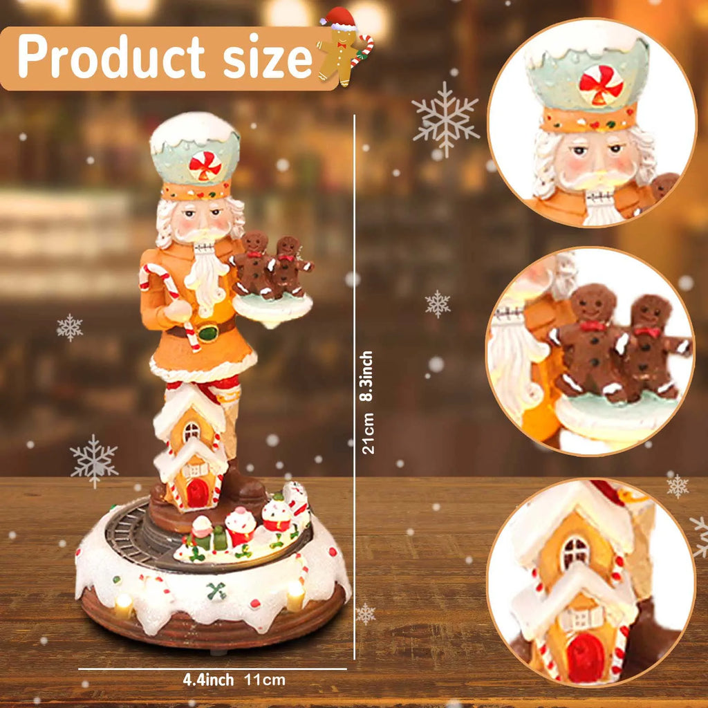 Trendbay Christmas Gingerbread Nutcracker Rotating Decoration