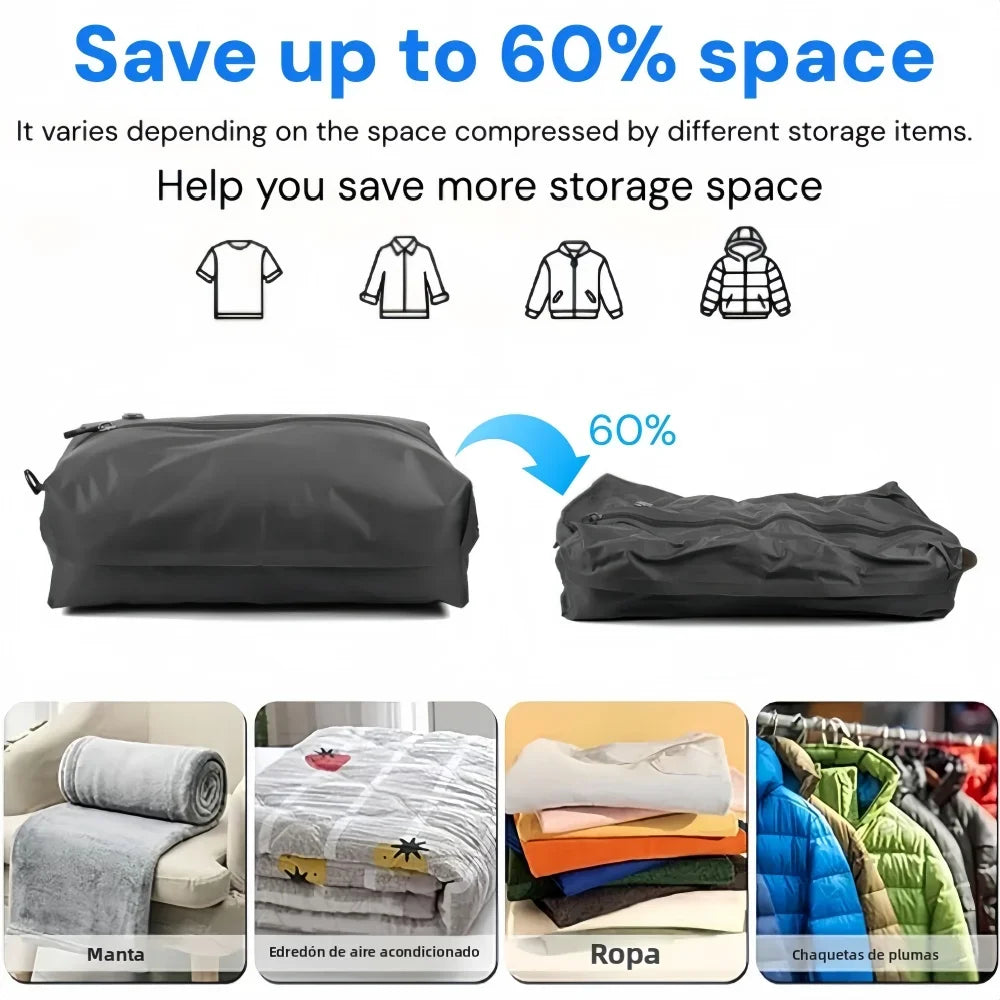Trendbay 17L Travel Vacuum Storage Bags with Hand Air Pump – Reusable Compression Packing Bags