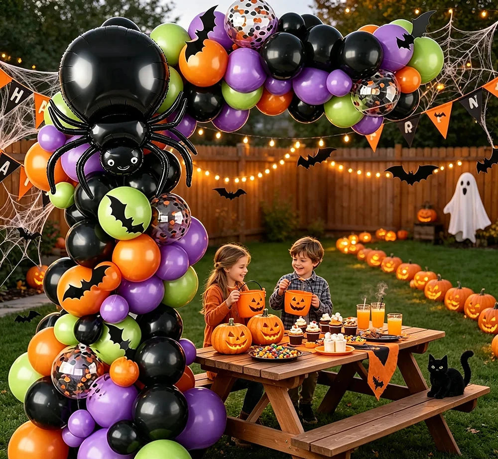 Trendbay 125-Piece Halloween Balloon Garland Arch Kit