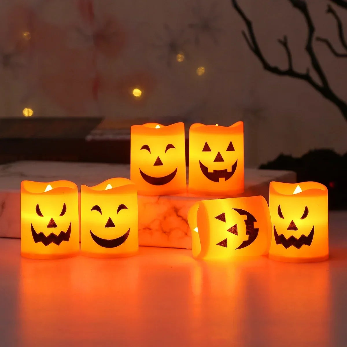 Trendbay 6-Piece Halloween LED Candle Lights – Battery-Powered