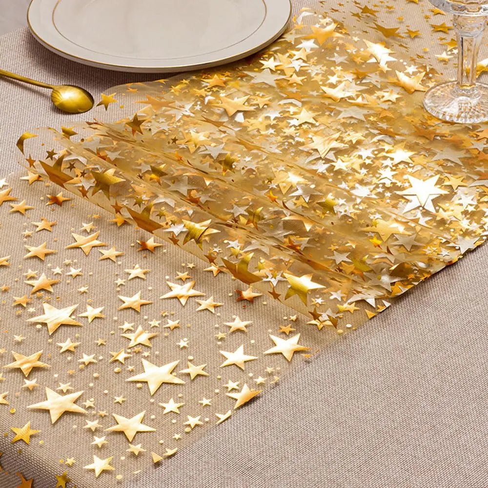 Trendbay Glitter Star Metallic Table Runner 28 × 275 cm