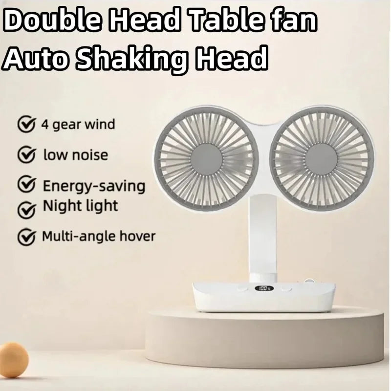 Trendbay Multi-Function Double Head Shaking Fan