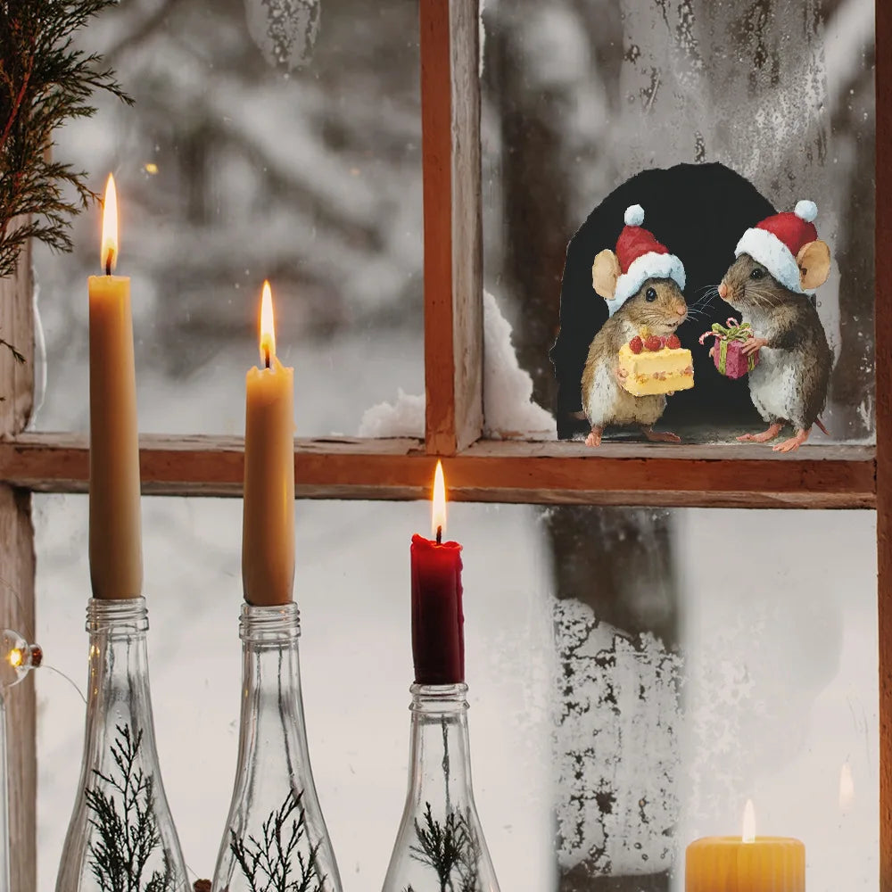 Trendbay Cute Christmas Small Mouse Wall Sticker