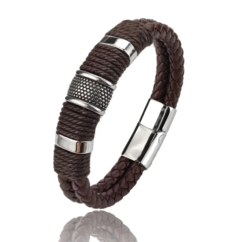 Trendbay Vintage Multilayer Leather Men's Bracelet