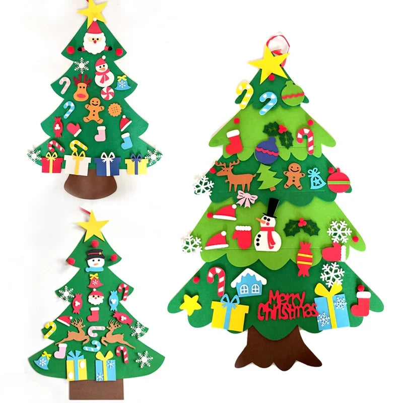 Trendbay 1M DIY Felt Christmas Tree with 32-Piece Ornament Set