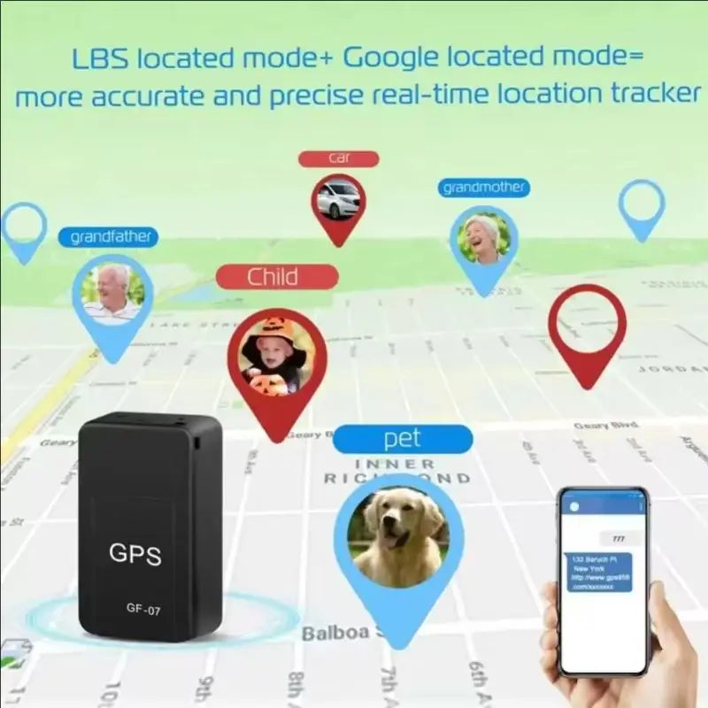 Trendbay Motorcycle Car Gps Tracker Gf07 Mini Tracking Locator Magnetic Vehicle Tracker Locator for Pets Child Elderly Gps Position App