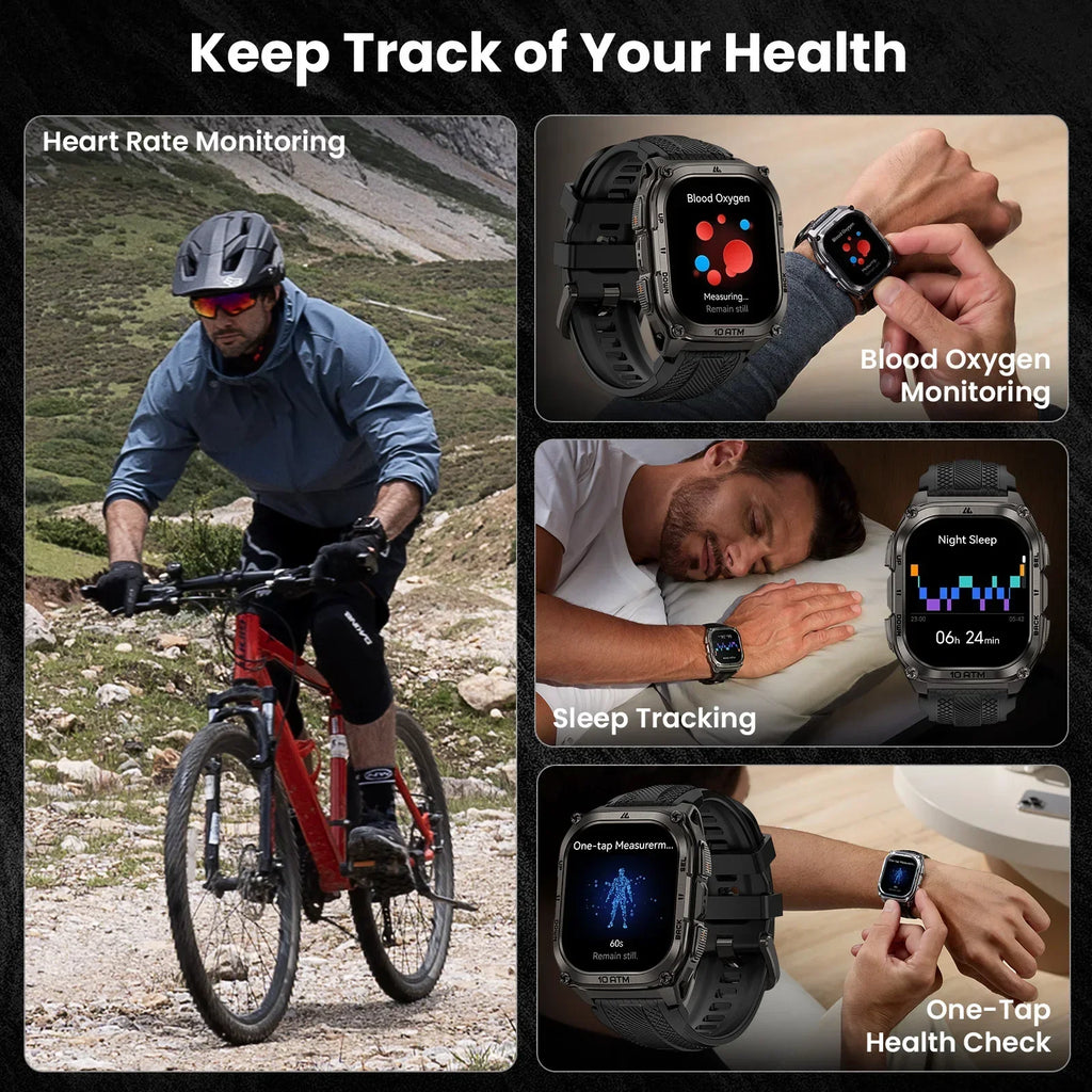 Trendbay Tank M4 GPS Smartwatch Stainless Steel