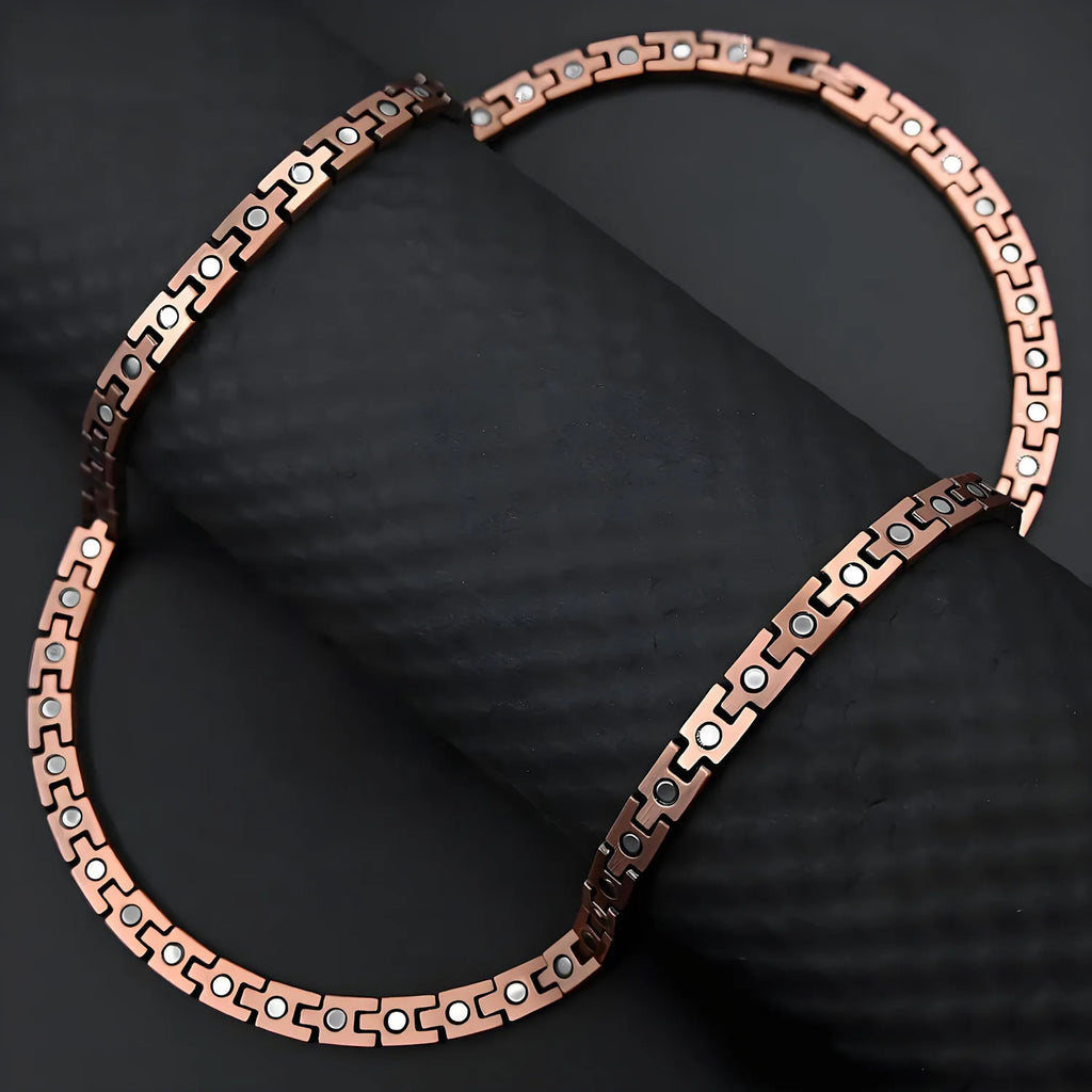 Trendbay Luxury Serpentine Pure Copper Chain Necklace for Men & Women