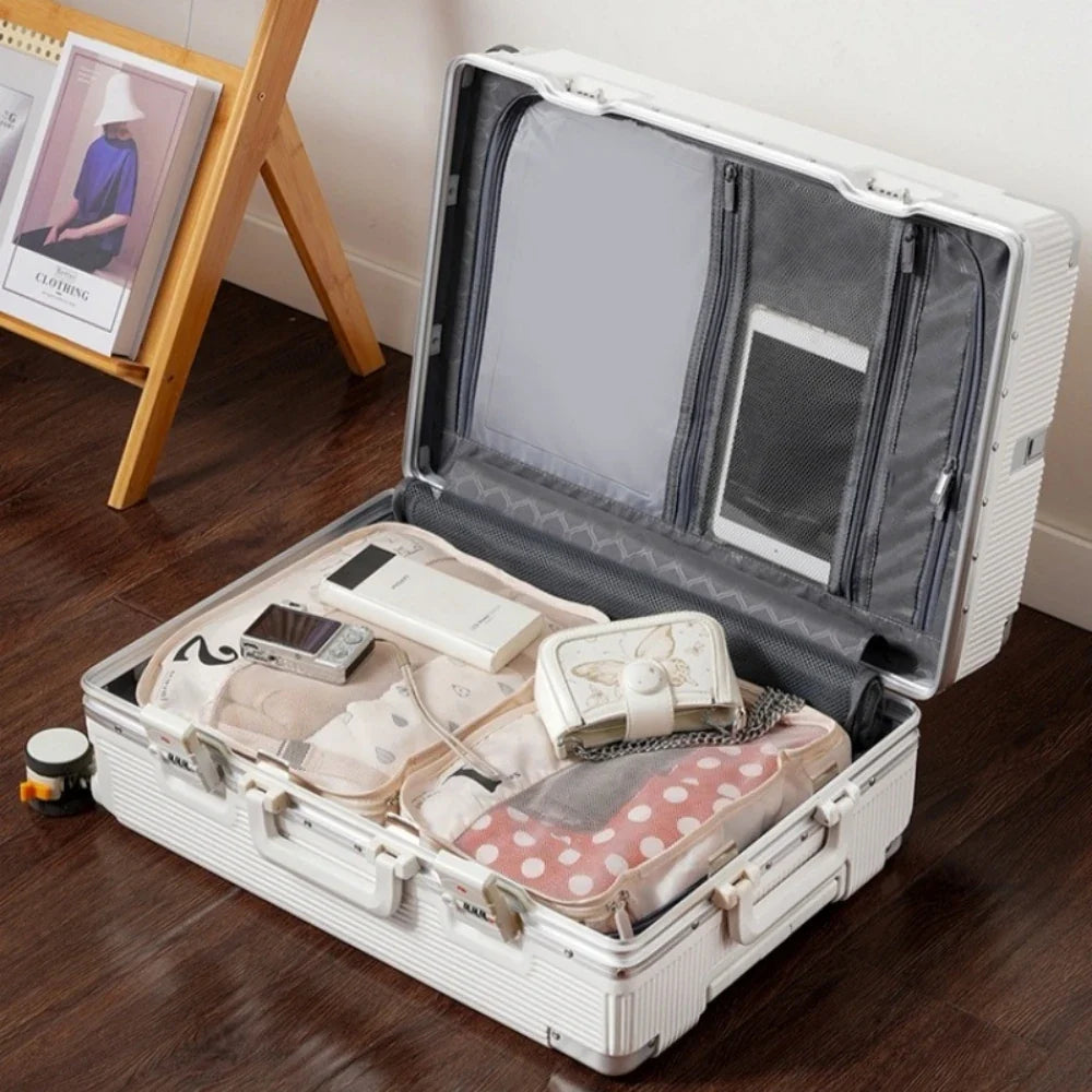 Trendbay Aluminum Frame Travel Suitcase