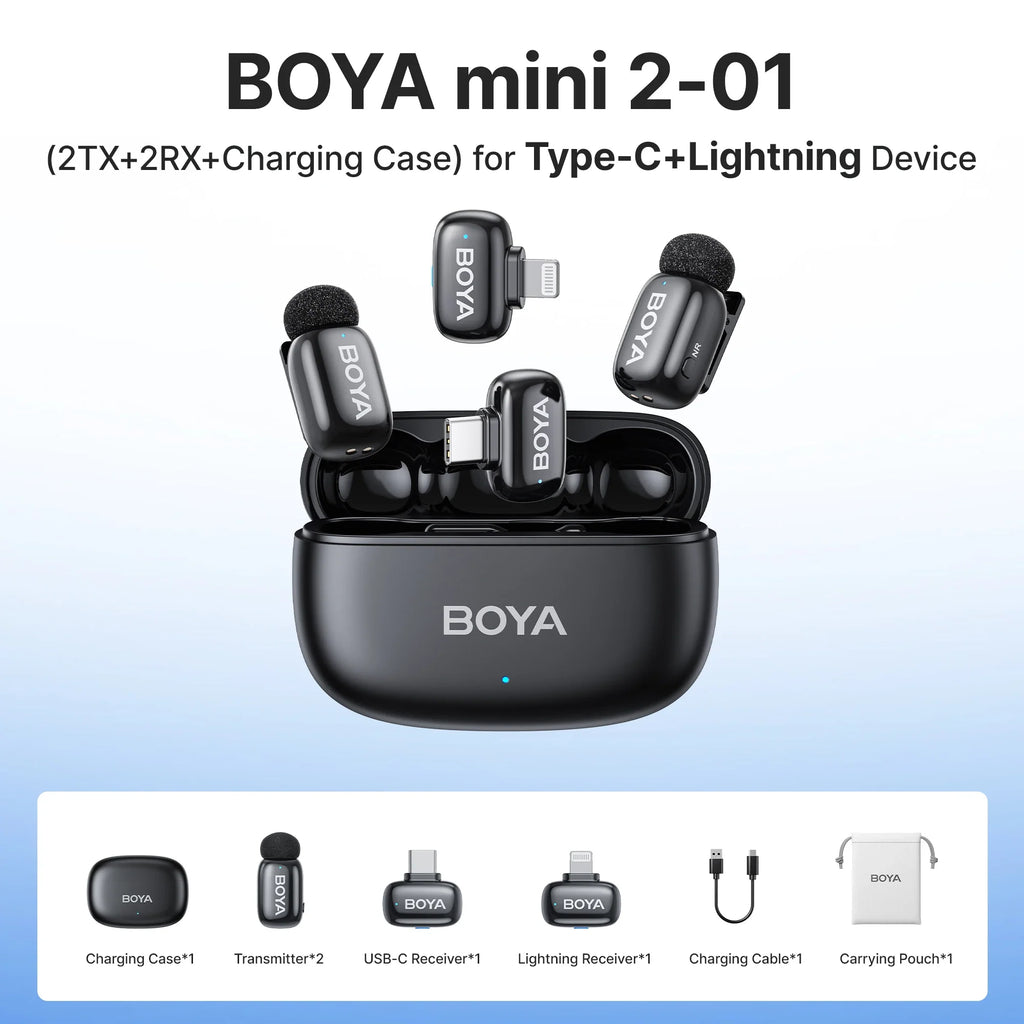Trendbay Mini Wireless Lavalier Microphone AI Noise Reduction USB-C