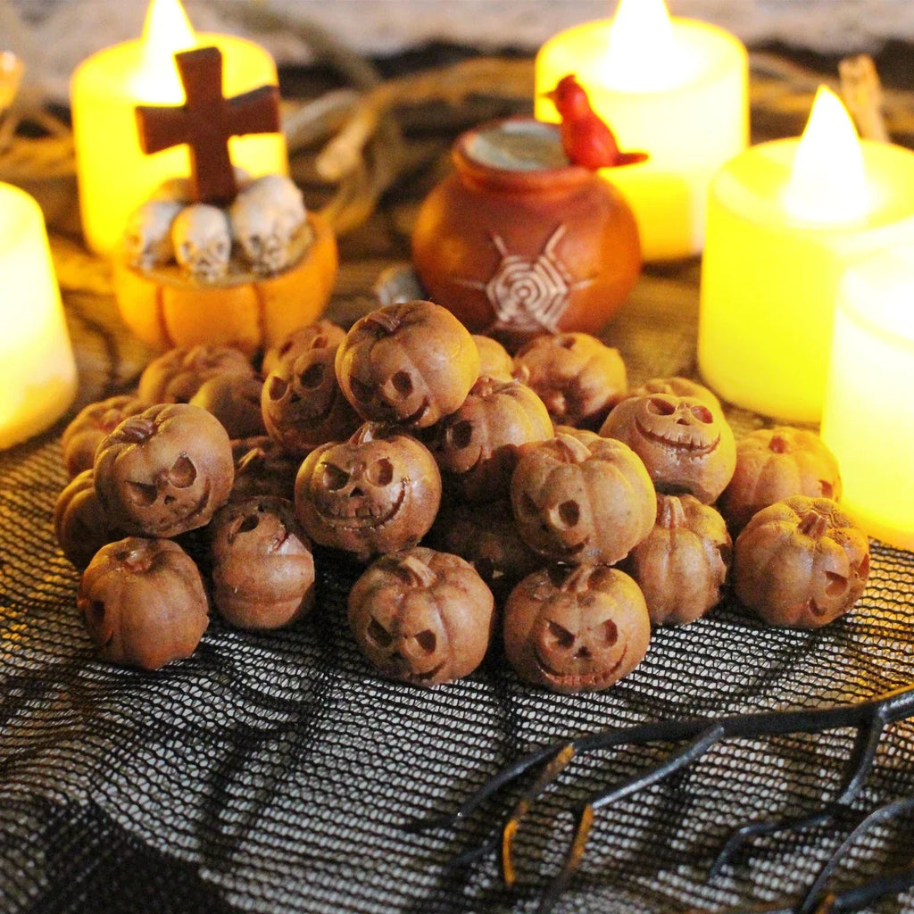 Trendbay 20pcs Miniature Resin Pumpkins for Halloween– 1.6 × 1.5 × 1.7CM