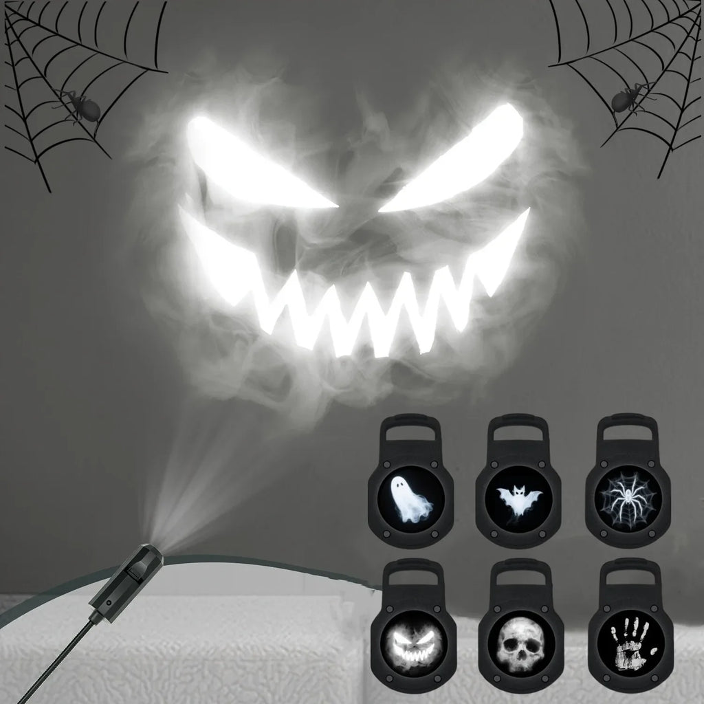 Trendbay USB Halloween Ghost Skull Projector Light 360° Rotating 12 Switchable Patterns