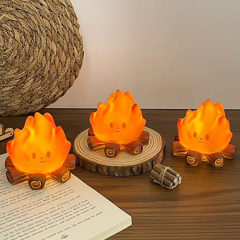 Trendbay Mini Cartoon Campfire LED Night Light Cute Silicone-Style