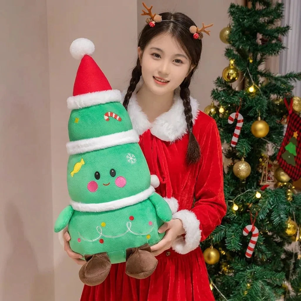 Trendbay Christmas Tree Plush Toy Festive Stuffed Doll for Holiday Decoration