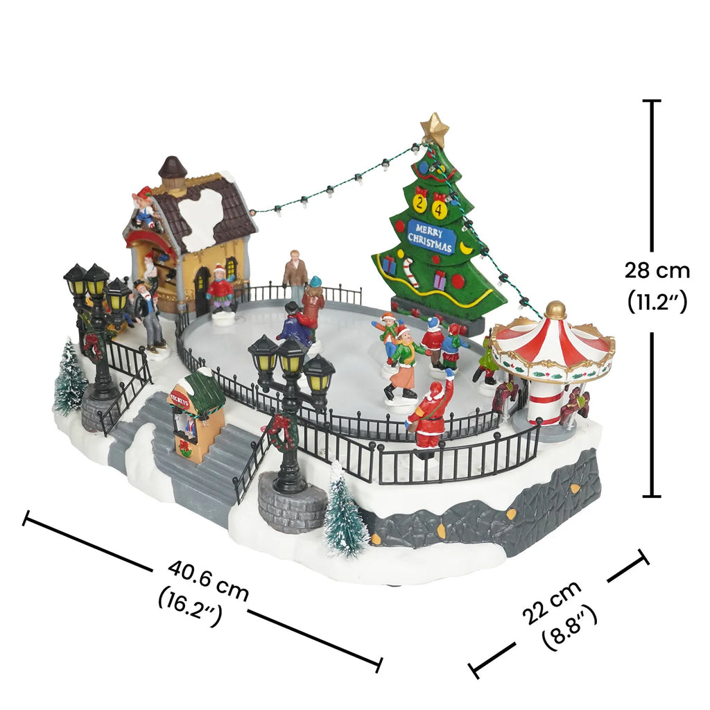 Trendbay Christmas Skiing Village Music Box Decoration