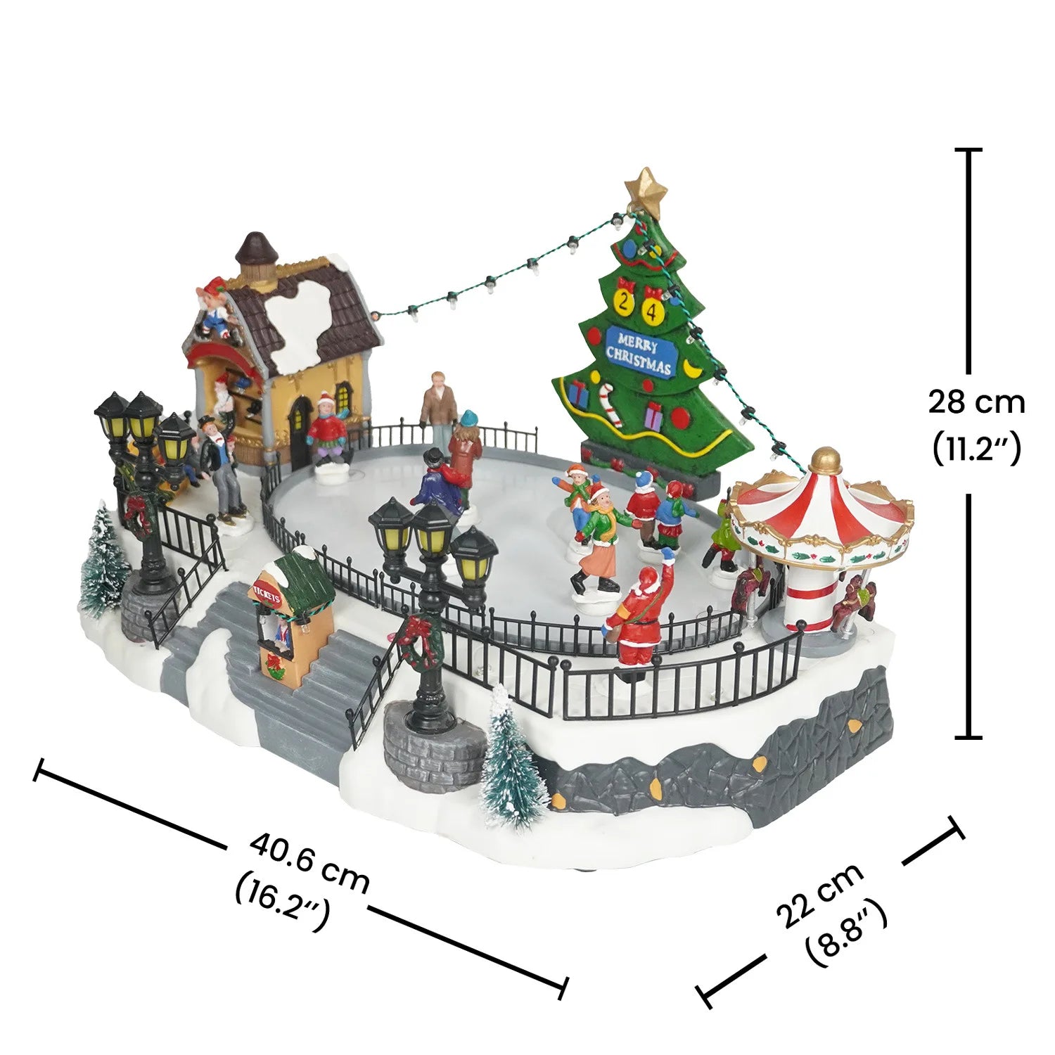 Trendbay Christmas Skiing Village Music Box Decoration