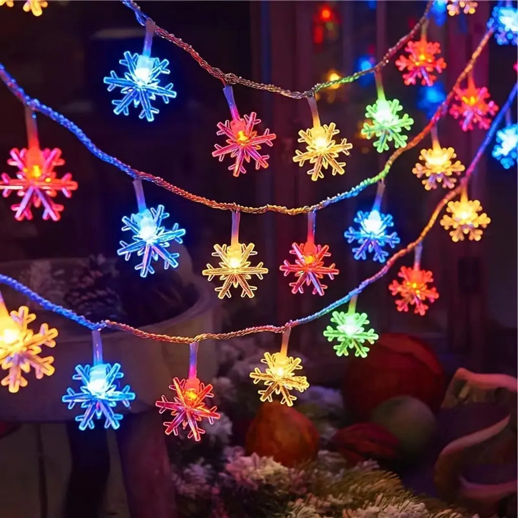 Trendbay 3M 20-LED RGB Christmas Snowflake String Lights